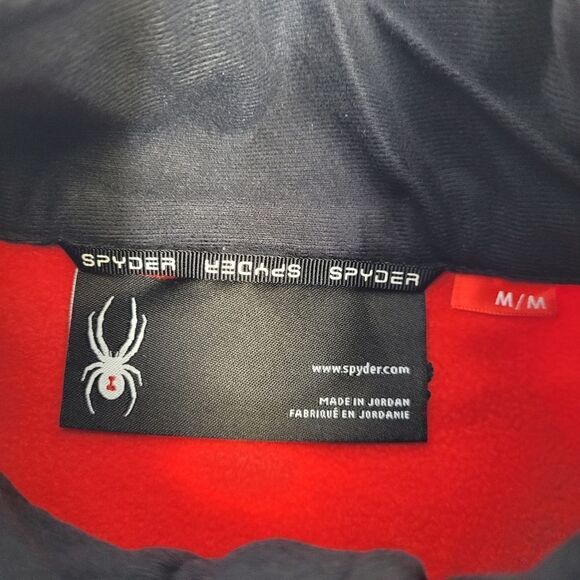 NEW Spyder black and red Verger 1/4 zip Outbound Stryke jacket pullover M - Picture 8 of 13